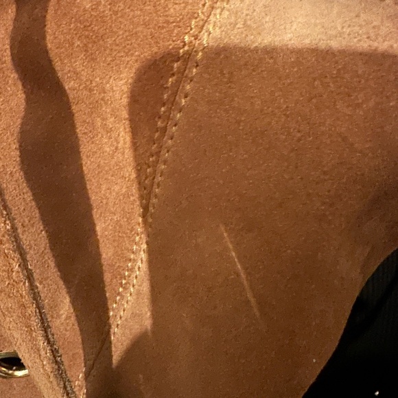 Moda Luxe Brown Suede Eyelet Design Bag Stylish Bag - Picture 9 of 12